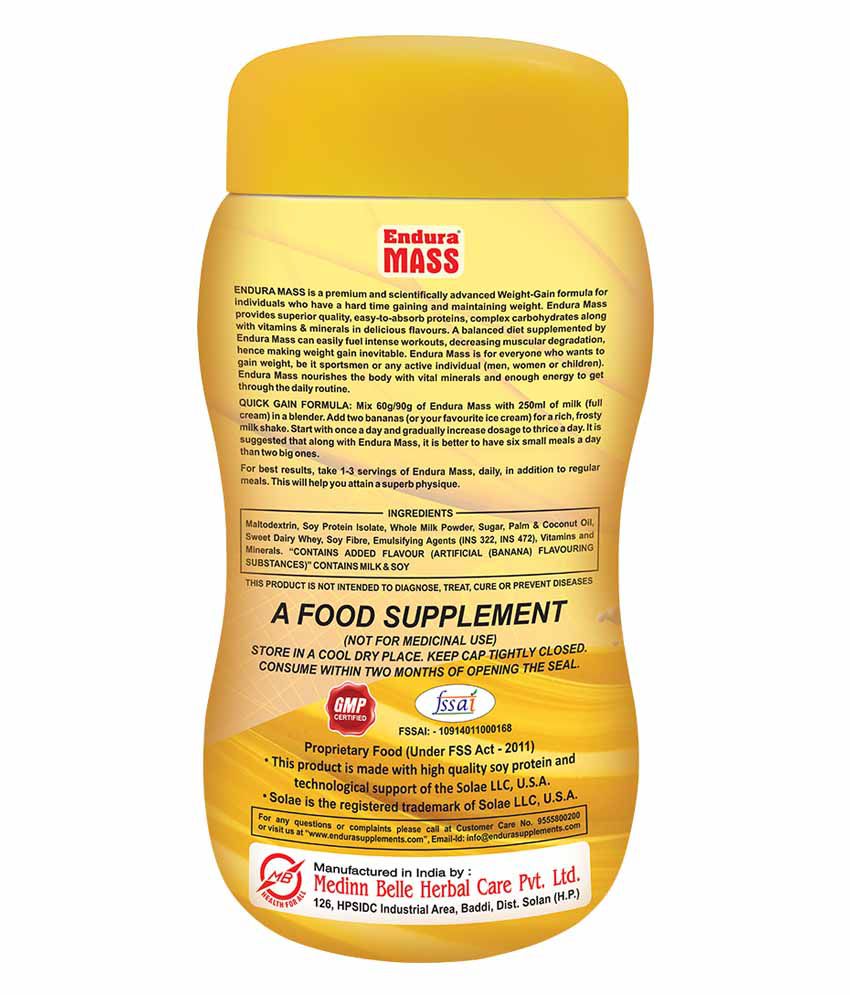 Endura Mass Weight Gainer - 500 g (Banana)