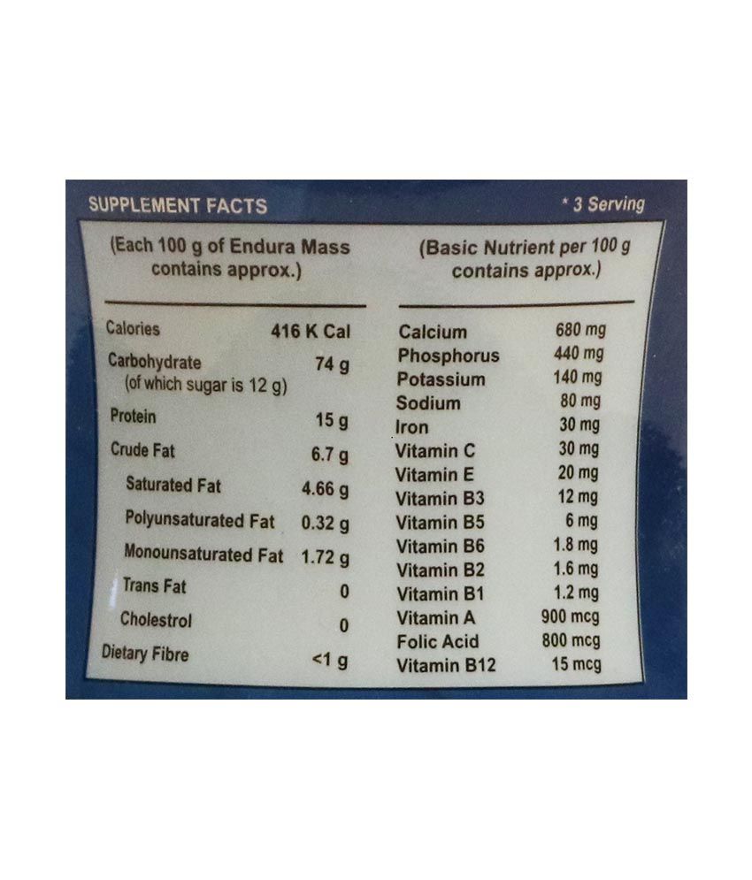 Endura Mass Weight Gainer - 500 g (Vanilla)