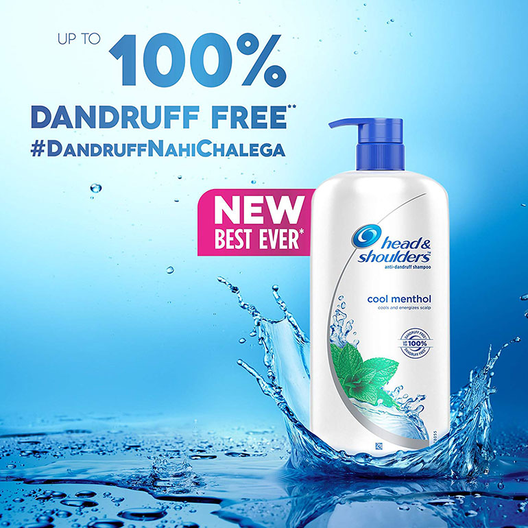 Head & Shoulders Anti-Dandruff Shampoo (Cool Menthol and Energizes Scalp) - 1L