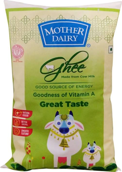 Mother Dairy Cow Ghee, 500ml (Pouch) Shaista's MiniMart