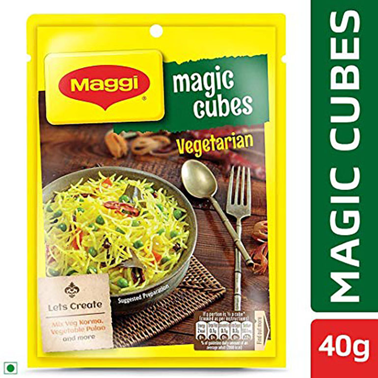 Nestle Maggi MAGIC Cubes, Vegetarian Masala - 40gm (10 cubes)
