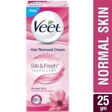 Veet Silk & Fresh Hair Removal Cream, Normal Skin - 25 g