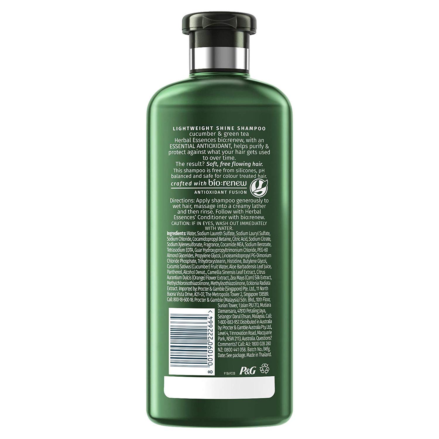 Herbal Essences biorenew Cucumber and Green Tea Shampoo, 400ml
